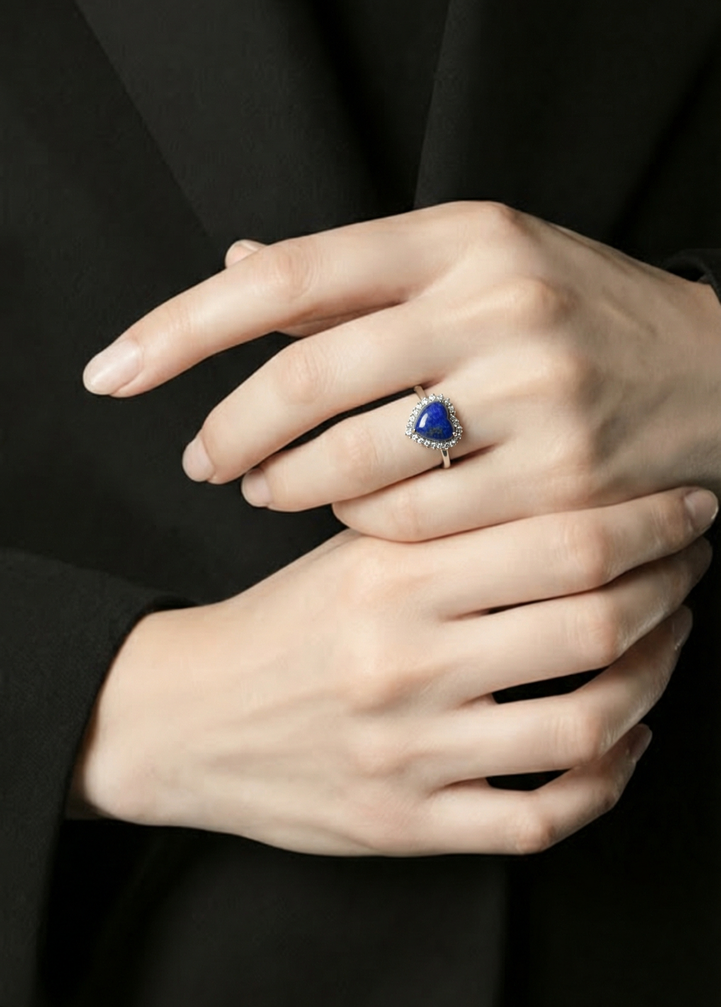 Lapis Lazuli Heart Ring