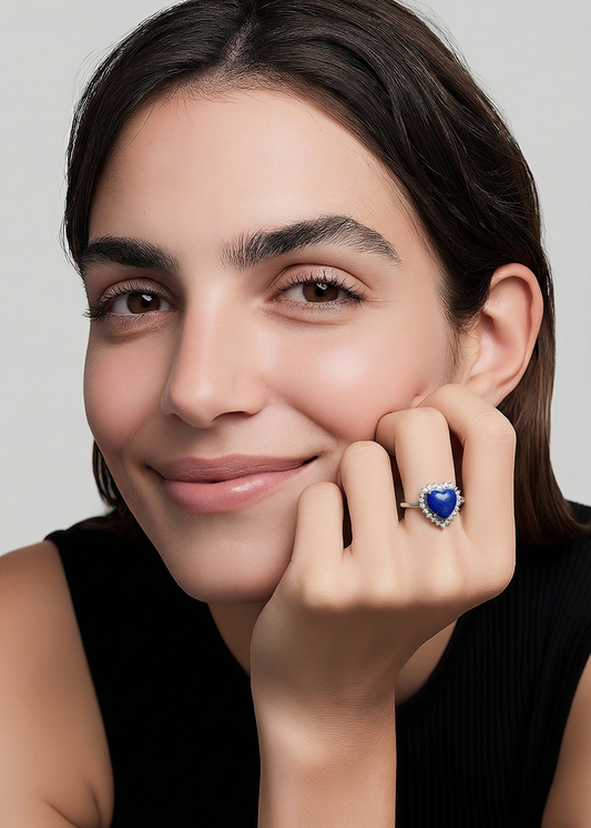 Lapis Lazuli Heart Ring